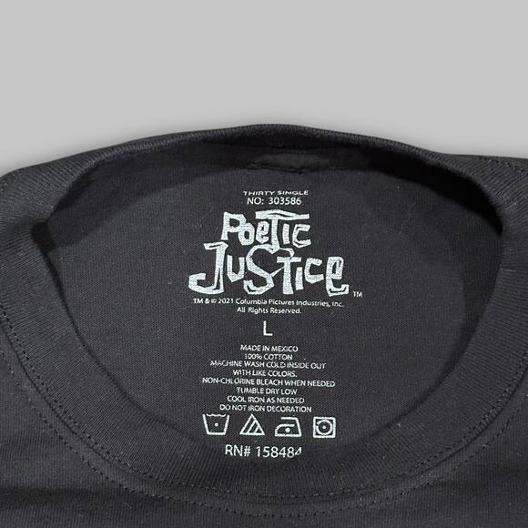 Poetic Justice Tupac Graphic Long Sleeve T-Shirt Black – Size L - Picture 3 of 3